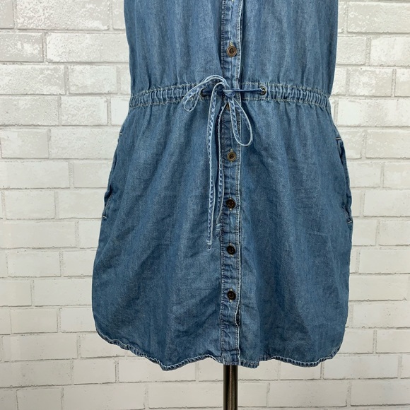 PAIGE Mila Denim Shirtdress Small B2830 - Picture 7 of 8